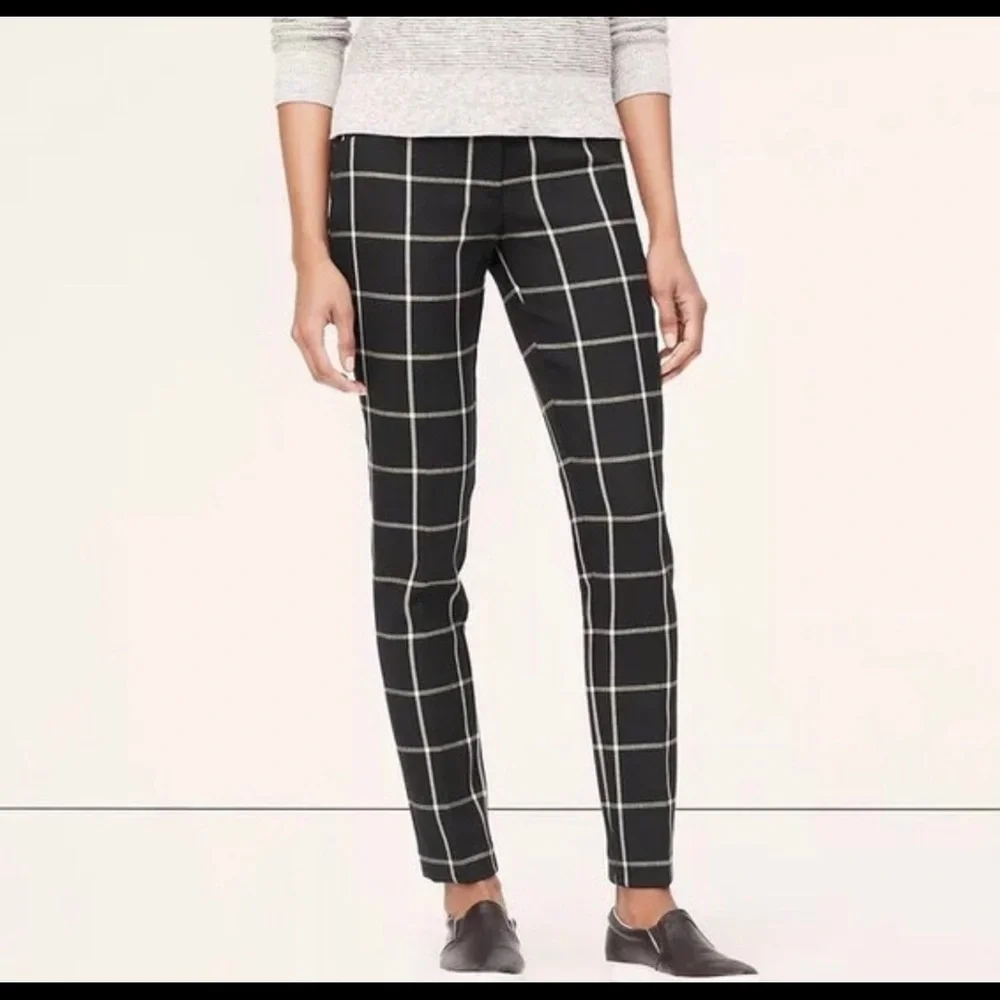 🎀LOFT🎀Bi-Stretch Windowpane Pants - Picture 5 of 8